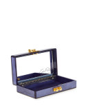 Jean Luau-Panel Clutch Bag, Blue/Violet