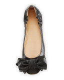 Divine Bow Driver Ballerina Flat, Black