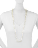 Courtly Chain Link Necklace, Silver, 36"