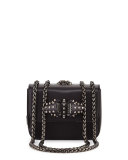 Sweet Charity Baby Calfskin Shoulder Bag, Black