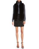 Couture Lurex® Tweed Skirt, Black