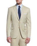 Colosseo Solid Two-Piece Wool Suit, Tan