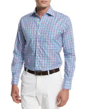 Belize Check Shirt, Turquoise