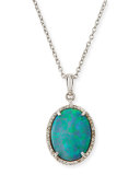 Taormina Cabochon Opal Necklace with Diamonds