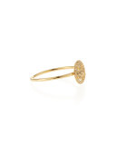 14k Gold Happy Face Diamond Ring, Size 6.5