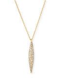 Short Pavé Crystal Spear Necklace