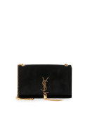 Monogram Medium Tassel Crossbody Bag, Black