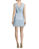 V-Neck Lace Cocktail Dress, Light Lake
