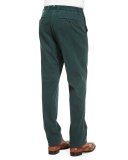 Standard-Fit Brushed Stretch Cotton Pants
