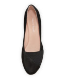Fancee Metallic Demi-Wedge Pump, Black