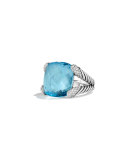 Color Cocktail Ring with Blue Topaz and Diamonds