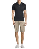 Boyd Tipped Short-Sleeve Polo Shirt, Black