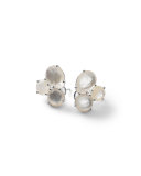 Silver Rock Candy Cluster Stud Earrings