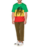 Colorblock Skull-Print T-Shirt, Multi Colors