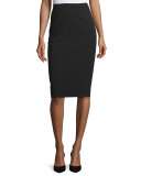 High-Waist Pencil Skirt, Black