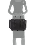 Katherine Leather Satchel Bag, Black