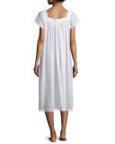 Jessy Long Cotton Gown, White