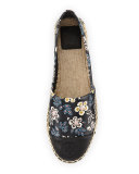 Colorblock Cap-Toe Espadrille Flat, Multi