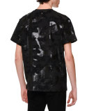 Camo & Star-Print T-Shirt, Black
