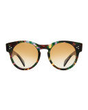 Wilcox Round Polarized Sunglasses, Tropical Flower