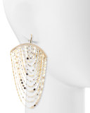 Large Nude Cascade Earrings