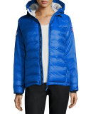 Camp Hooded Packable Puffer Jacket, Royal Blue