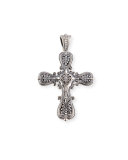 Granulated Sterling Silver Cross Pendant
