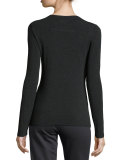 Long-Sleeve Jersey Cozy Tee, Charcoal 