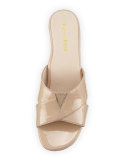 Obert Crisscross Patent Mule, Nutmeg