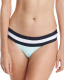 Colorblock Banded Swim Bottom, Aquamarine