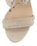 Dawn Studded Strappy Sandal, Light Natural