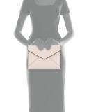 Leo Saffiano Envelope Clutch Bag