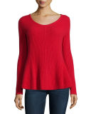 Cashmere Peplum Sweater