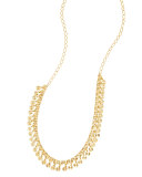 Gloss Dangling Fringe Necklace in 14K Gold