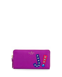 hartley lane lacey "j" wallet, baja rose