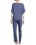 Nuria Capri Pajama Set, Indigo 