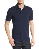 Short-Sleeve Polo Shirt, Navy