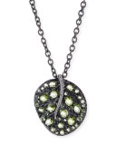 Botanical Leaf Peridot Pendant Necklace