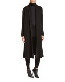 Cashmere-Blend Maxi Cardigan, Black