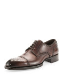 Edward Med-Cap Wing-Tip Brogue, Brown
