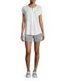 Linen-Blend Shorts