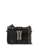 B-Rockstud Leather Shoulder Bag, Black