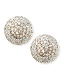 Lentil Ice 24k Gold & Diamond Button Earrings