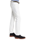 Five-Pocket Slim-Fit Jeans, White
