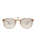 Kinney Square Sunglasses, Rose