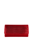 Manhattan Crystal Clutch Bag, Silver Cherry