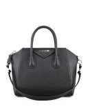 Antigona Small Sugar Goatskin Satchel Bag, Black