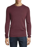 Interlock Long-Sleeve Cashmere Sweater, Burgundy