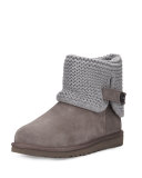 Darrah Knit & Suede Boot, Gray, Youth