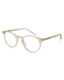 Princeton Round Acetate Optical Frames, Champagne